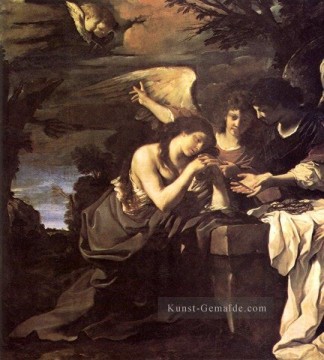 Engel Malerei - Magdalen und zwei Engel Barock Guercino